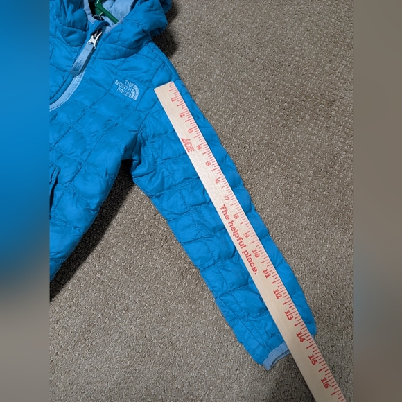 The North Face Toddler Girls 4T Thermoball Quilted Puffer Jacket Hood Teal Blue - Picture 5 of 7